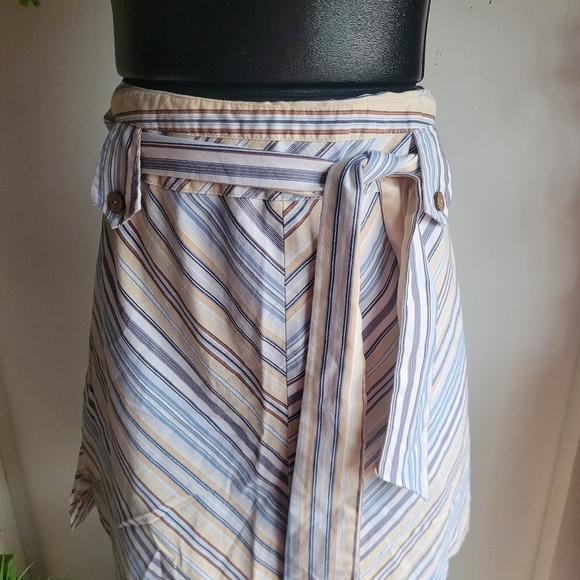 Studio Mode Diagonal Striped A Line Skirt 12 - Picture 2 of 7